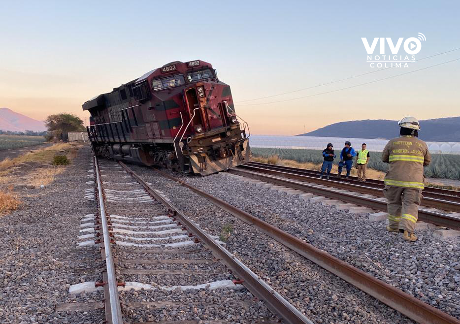 Se descarrila el tren en la comunidad de Santa Cruz el Grande, Jalisco.