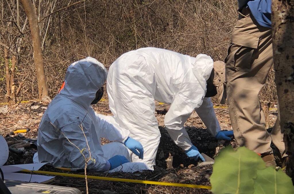 Se eleva de 25 a 30 el número de fosas clandestinas en un predio de la localidad de Cerro de Ortega en Tecomán.